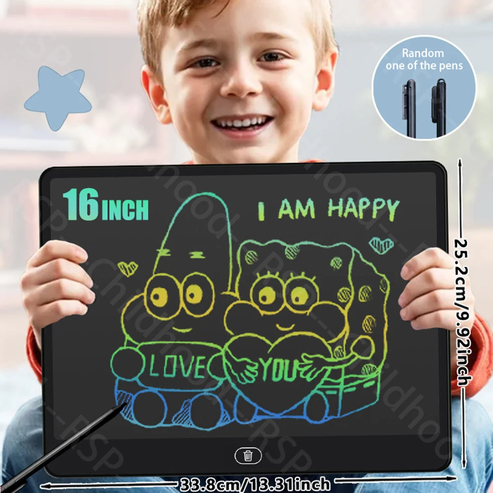 LCD Zeichen-Tablet für Kinder - Buntes Maltablet zum Zeichnen
