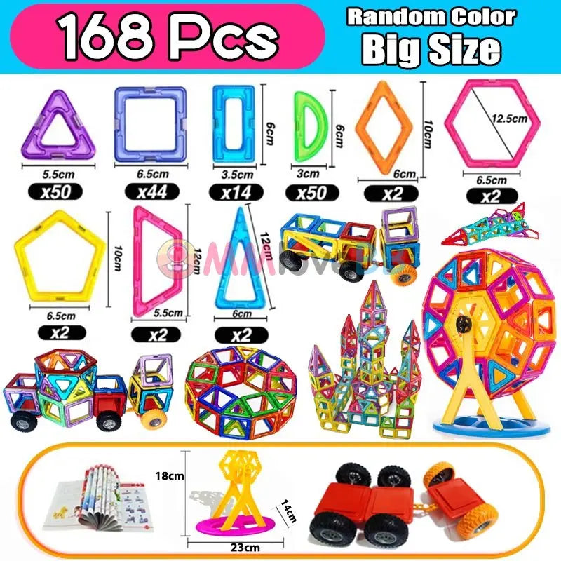 Magnetische Bausteine für Kinder - Großes Designer-Set