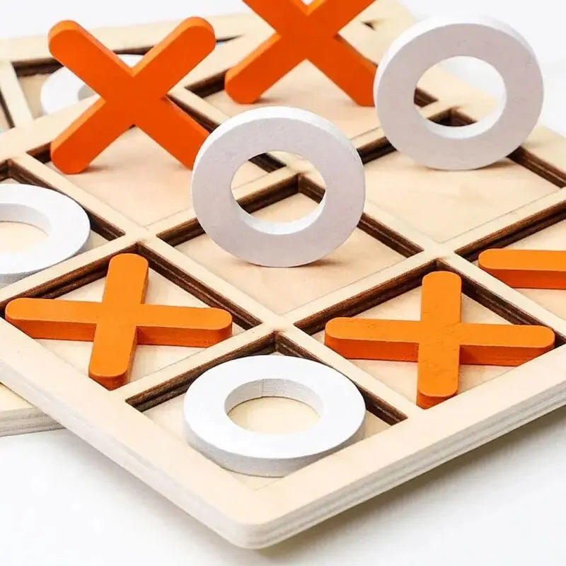 Montessori Tic-Tac-Toe Holzspiel - Denkspiel für Kinder