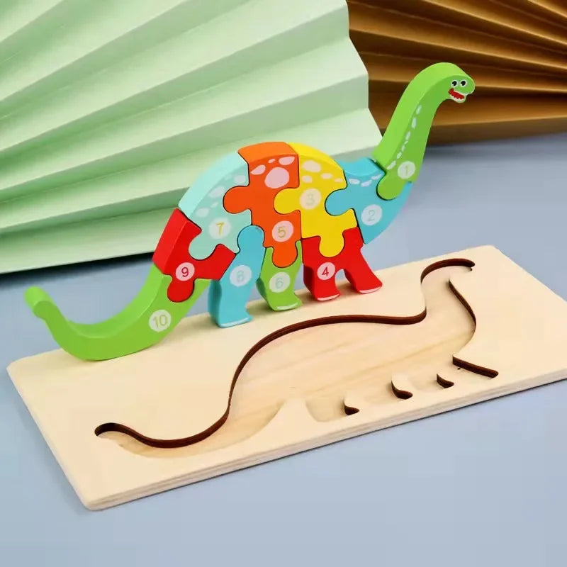Tier- und Fahrzeugpuzzle als Montessori Lernspiel