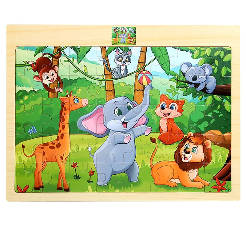 Zahlen-Lernpuzzle aus Holz für Kinder