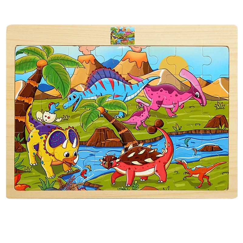 Tiermotiv-Puzzle als Montessori Lernspiel