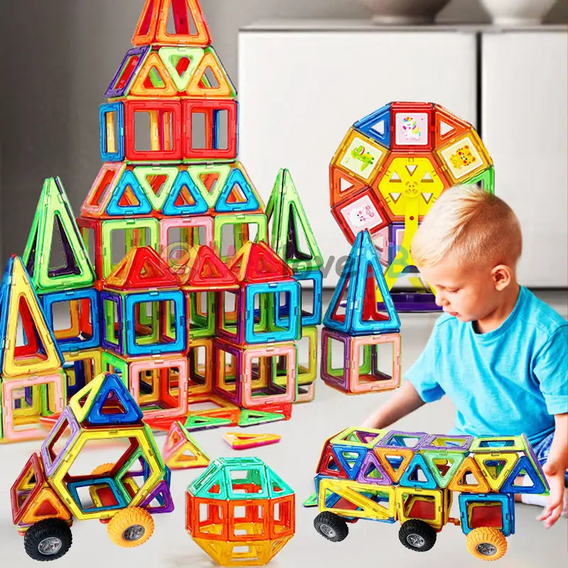 Magnetische Bausteine für Kinder - Großes Designer-Set