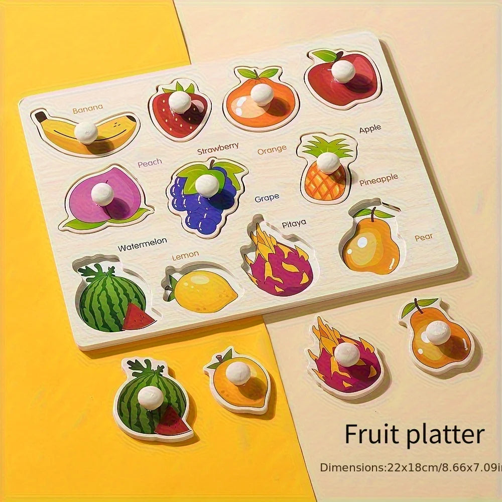 Montessori Puzzle-Brett für Kinder – Formen & Tiere lernen