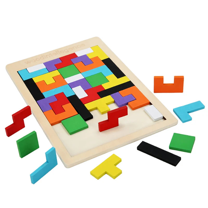 Montessori Tangram Holzpuzzle – Formen & Farben erkennen