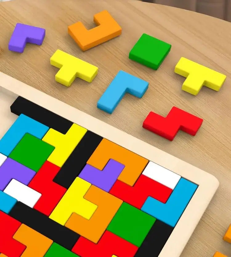 Montessori Tangram Holzpuzzle – Formen & Farben erkennen