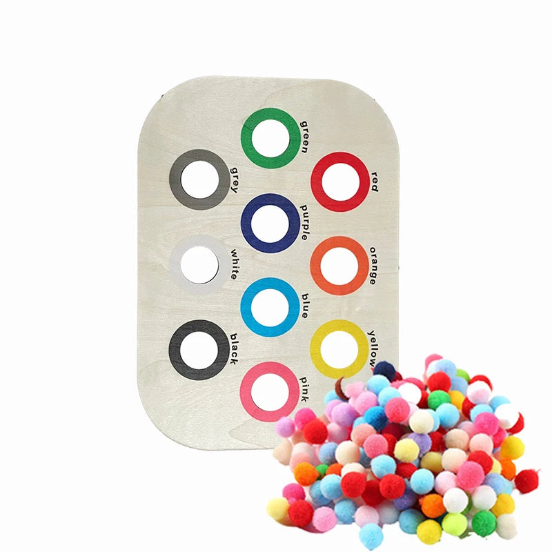 Montessori Sensorik-Tablett mit Farbperlen – Feinmotorik spielerisch fördern