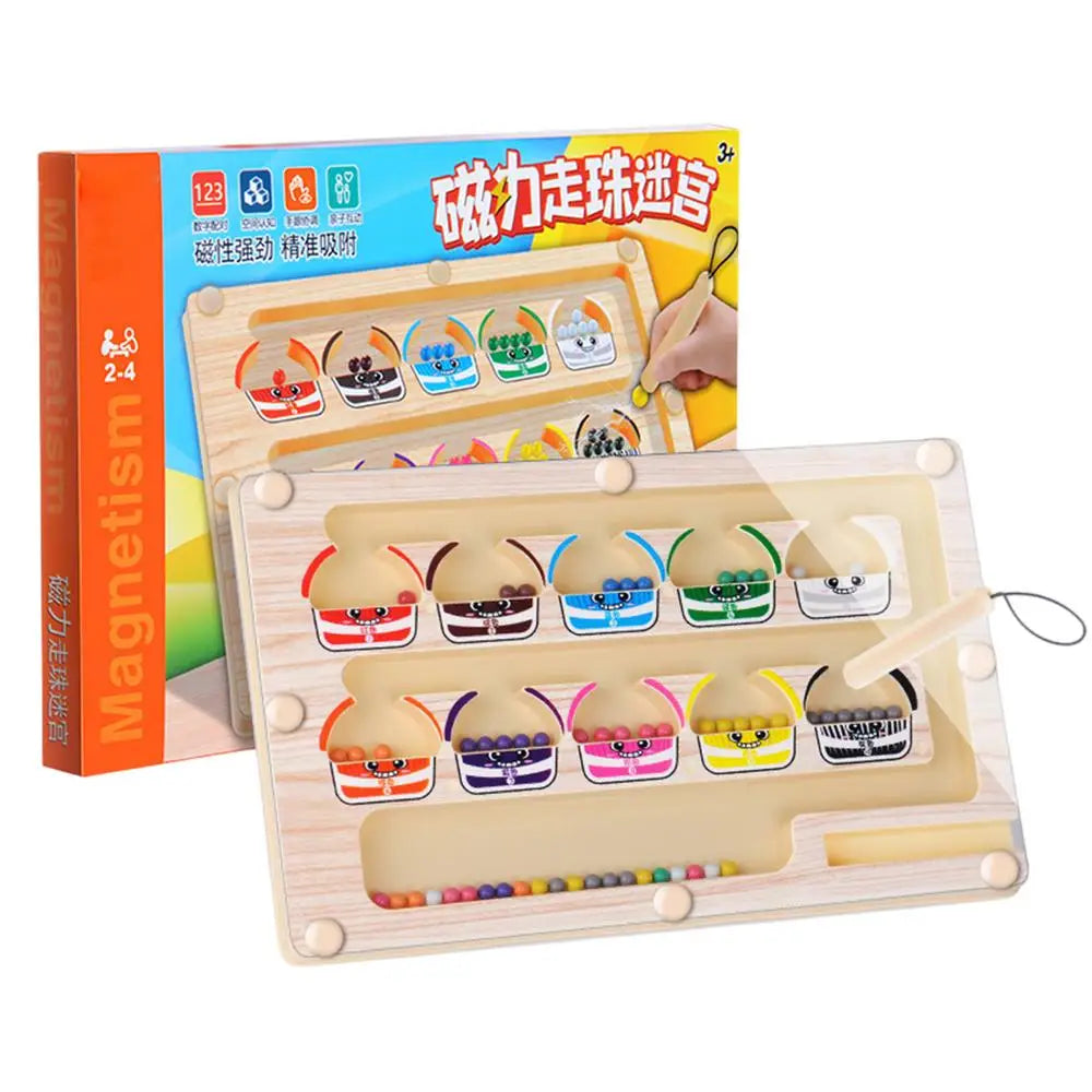 Montessori Farben-Sortierspiel - Labyrinth & Feinmotorik für Kinder