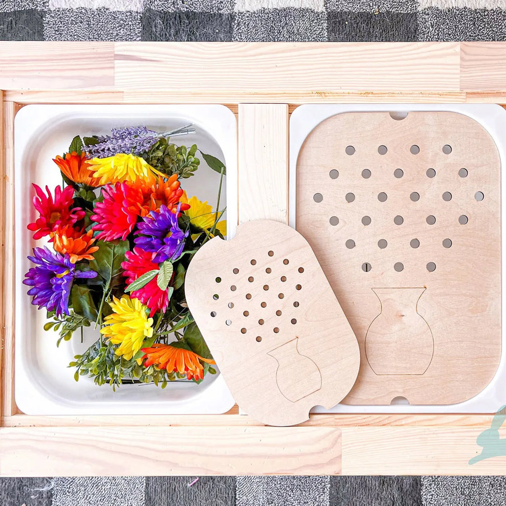 Montessori Sensorik-Tablett mit Farbperlen – Feinmotorik spielerisch fördern