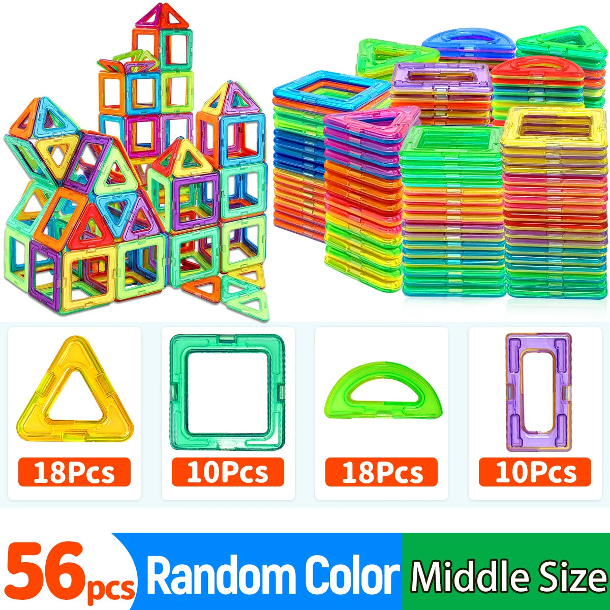 Magnetische Bausteine – Großes Designer-Set
