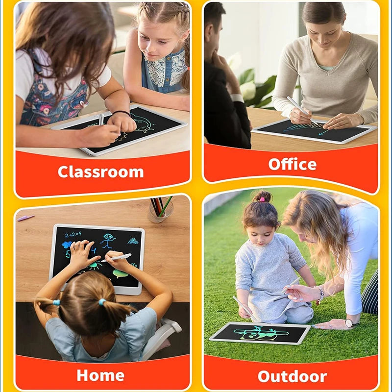 LCD Zeichen-Tablet für Kinder - Buntes Maltablet zum Zeichnen