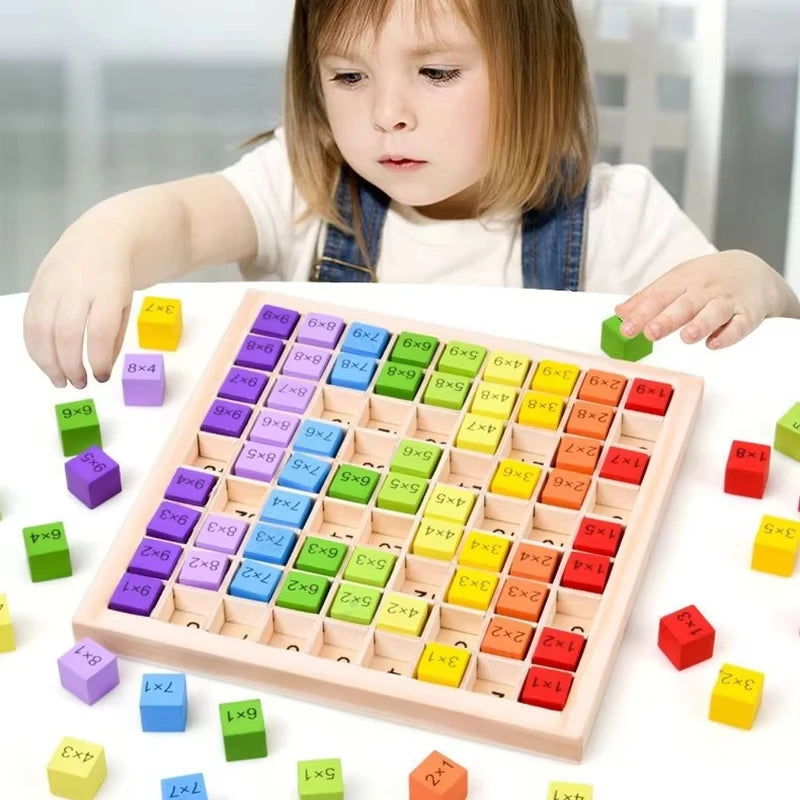 Montessori Rechenbrett aus Holz – Einmaleins spielerisch lernen