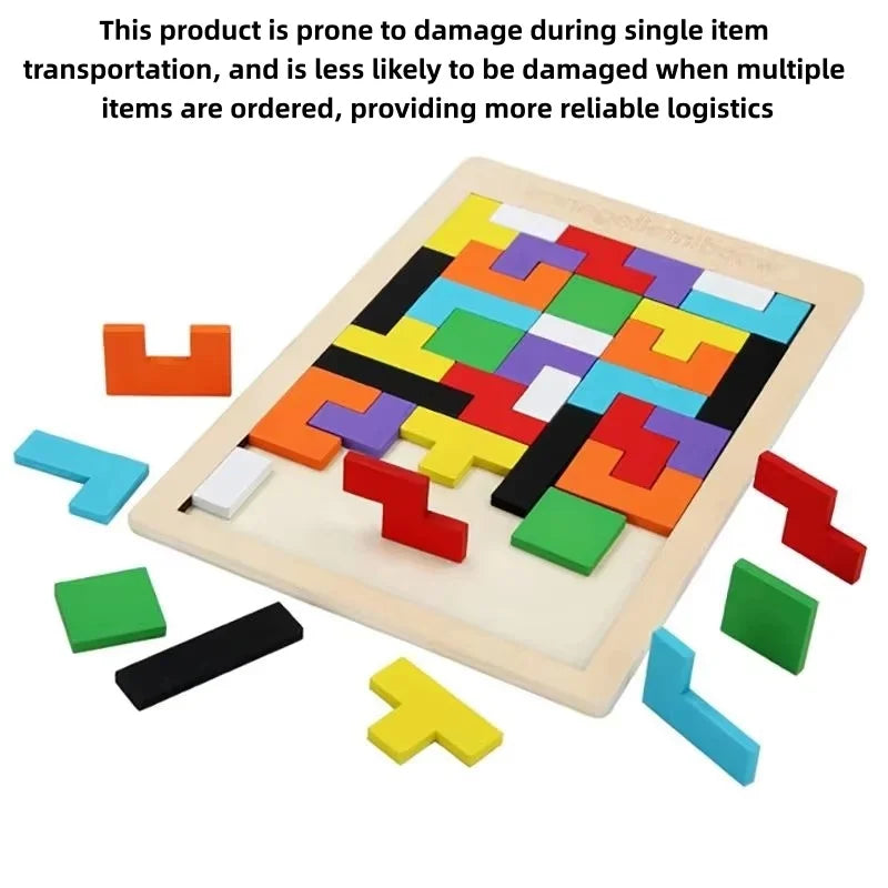 Montessori Tangram Holzpuzzle – Formen & Farben erkennen
