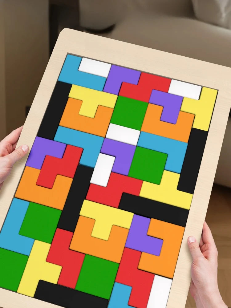 Montessori Tangram Holzpuzzle – Formen & Farben erkennen