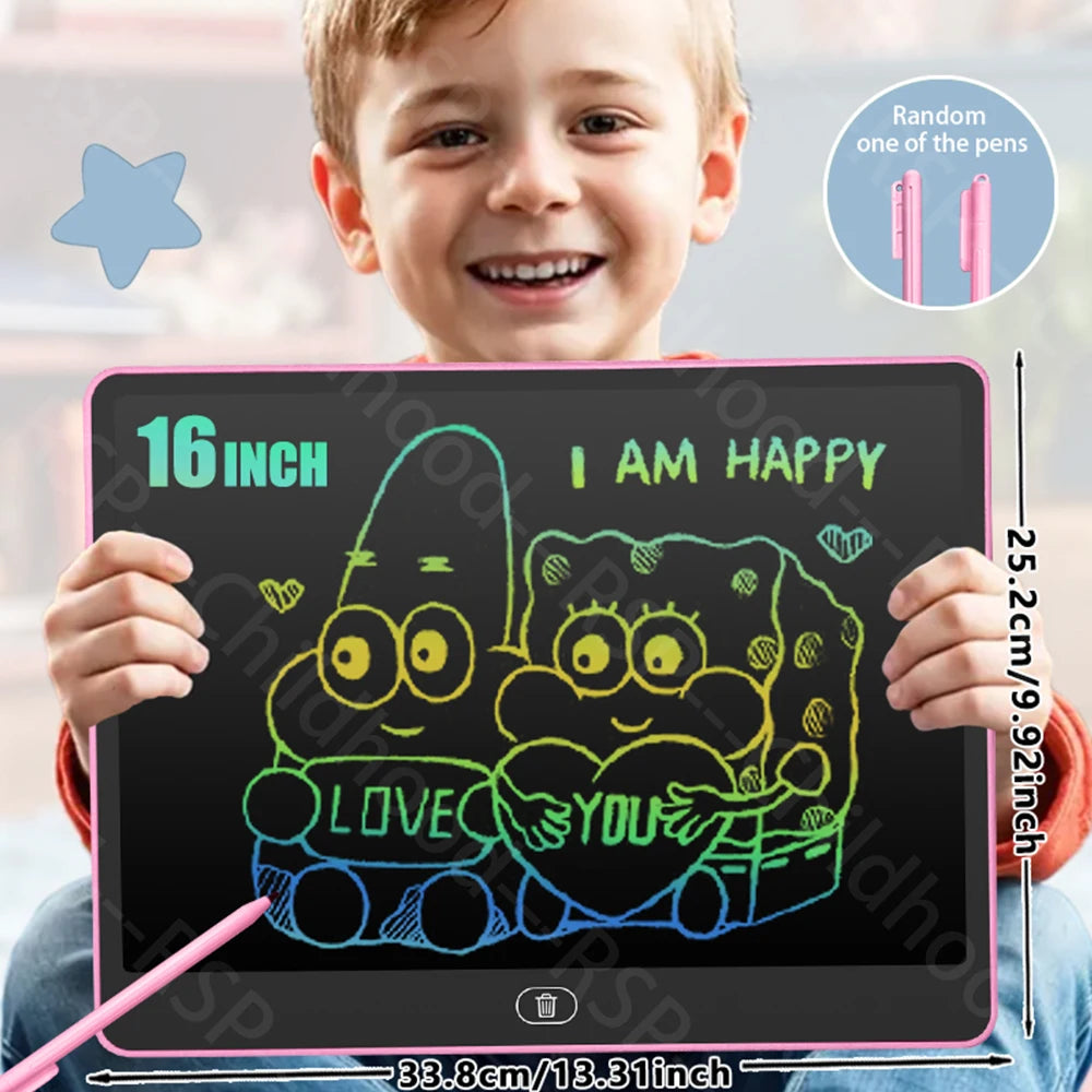LCD Zeichen-Tablet für Kinder - Buntes Maltablet zum Zeichnen