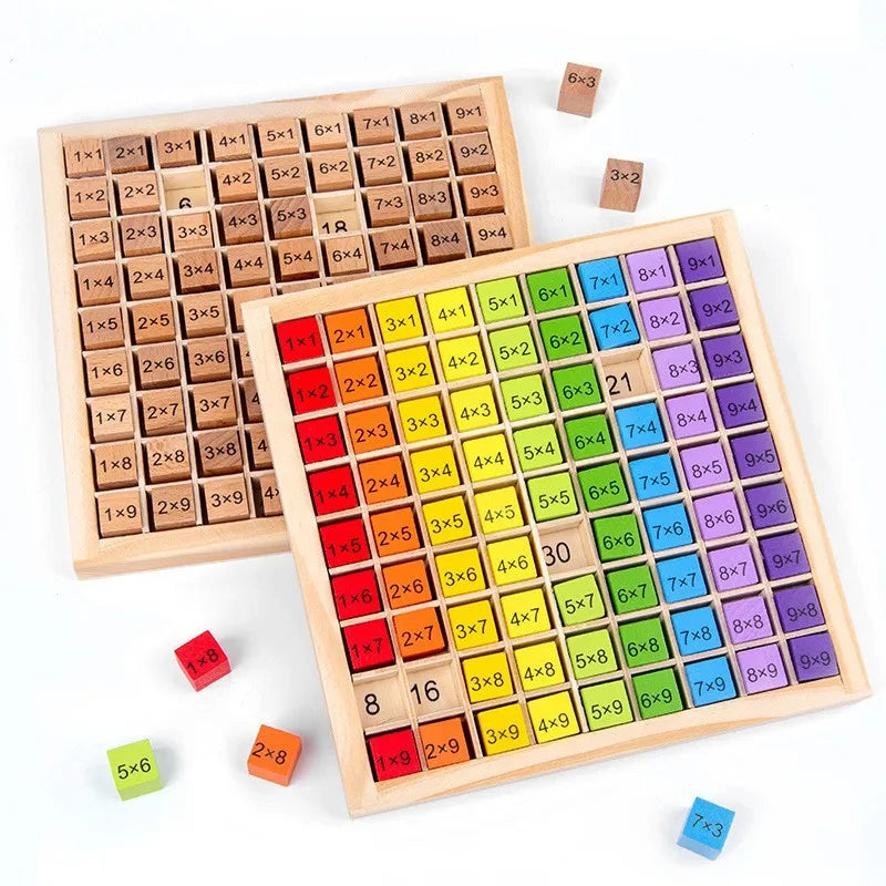Montessori Rechenbrett aus Holz – Einmaleins spielerisch lernen