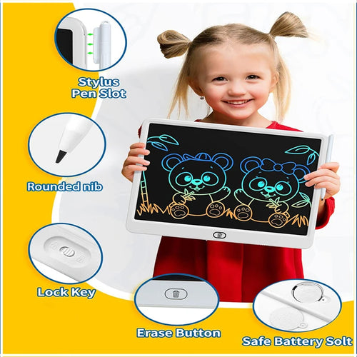 LCD Zeichen-Tablet für Kinder - Buntes Maltablet zum Zeichnen