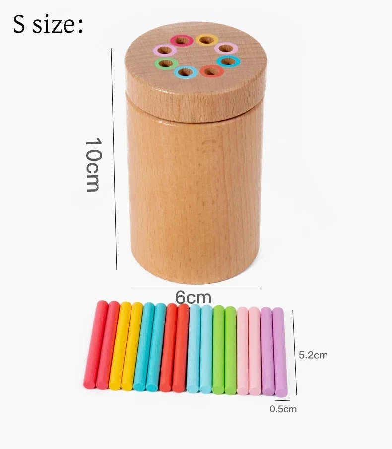 Montessori Holzspielzeug – Farben sortieren & Feinmotorik fördern