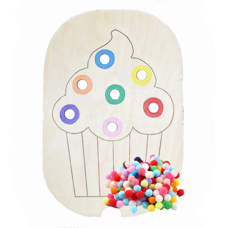 Montessori Sensorik-Tablett mit Farbperlen – Feinmotorik spielerisch fördern