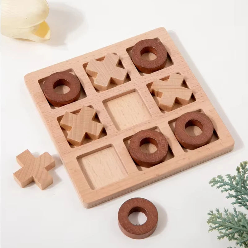 Montessori Tic-Tac-Toe Holzspiel - Denkspiel für Kinder