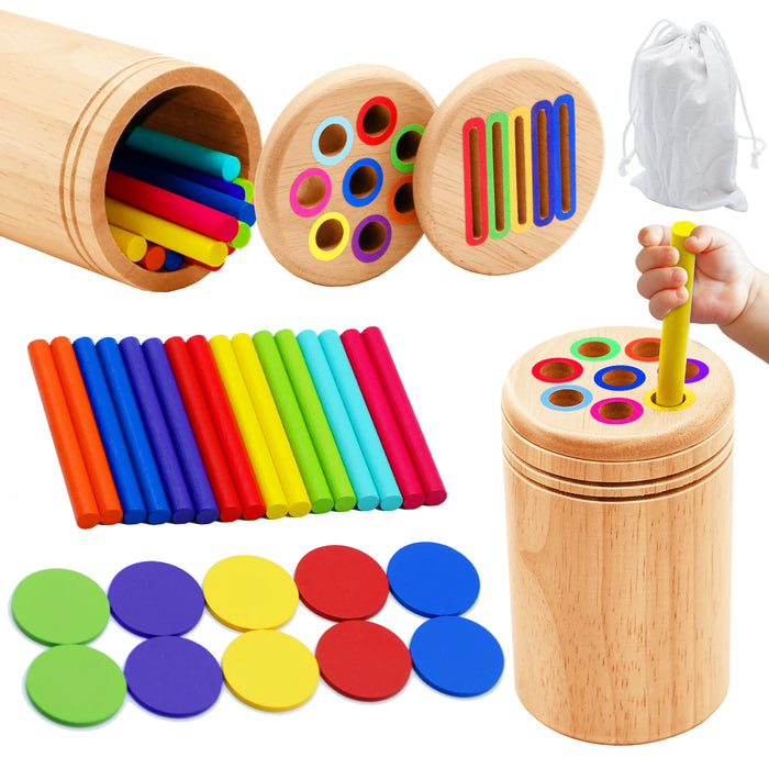 Montessori Farben-Sortierspiel aus Holz