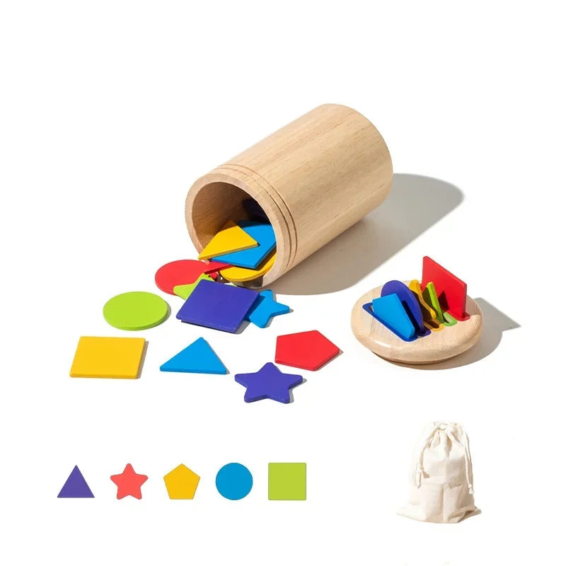 Montessori Holzspielzeug – Farben sortieren & Feinmotorik fördern
