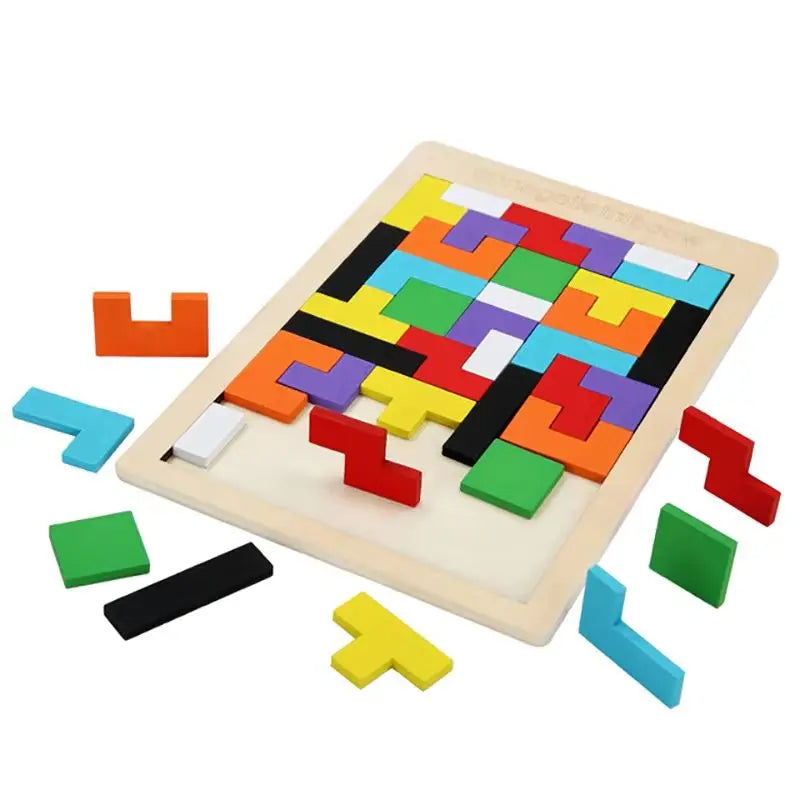 Montessori Tangram Holzpuzzle – Formen & Farben erkennen