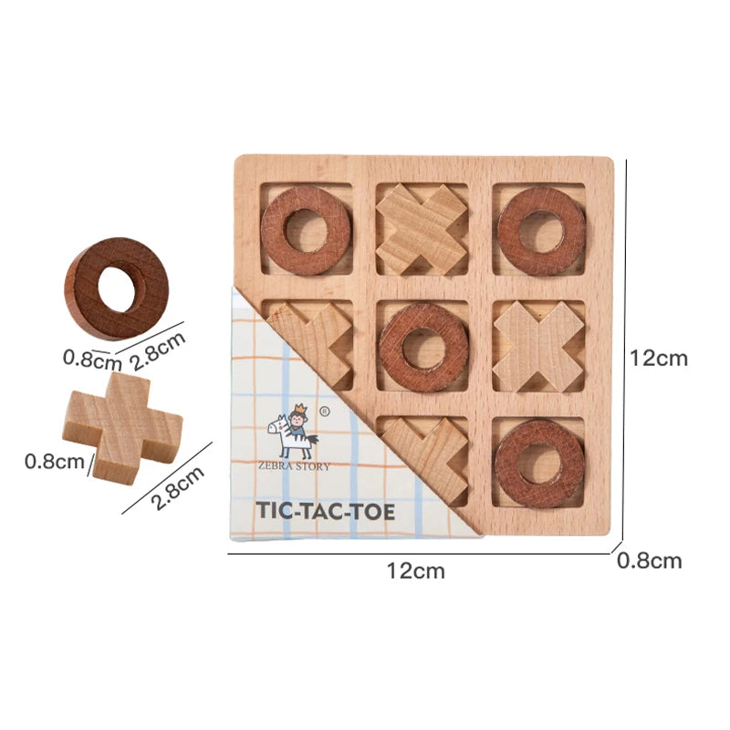 Montessori Tic-Tac-Toe Holzspiel - Denkspiel für Kinder