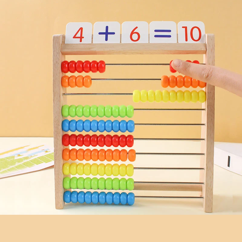 Montessori Abakus – Rechnen lernen mit bunten Perlen