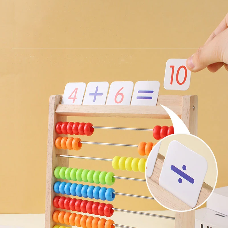 Montessori Abakus – Rechnen lernen mit bunten Perlen