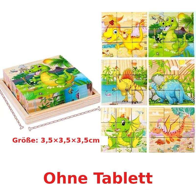 Montessori 3D-Holzwürfel-Puzzle – Motorik & Formen spielerisch lernen