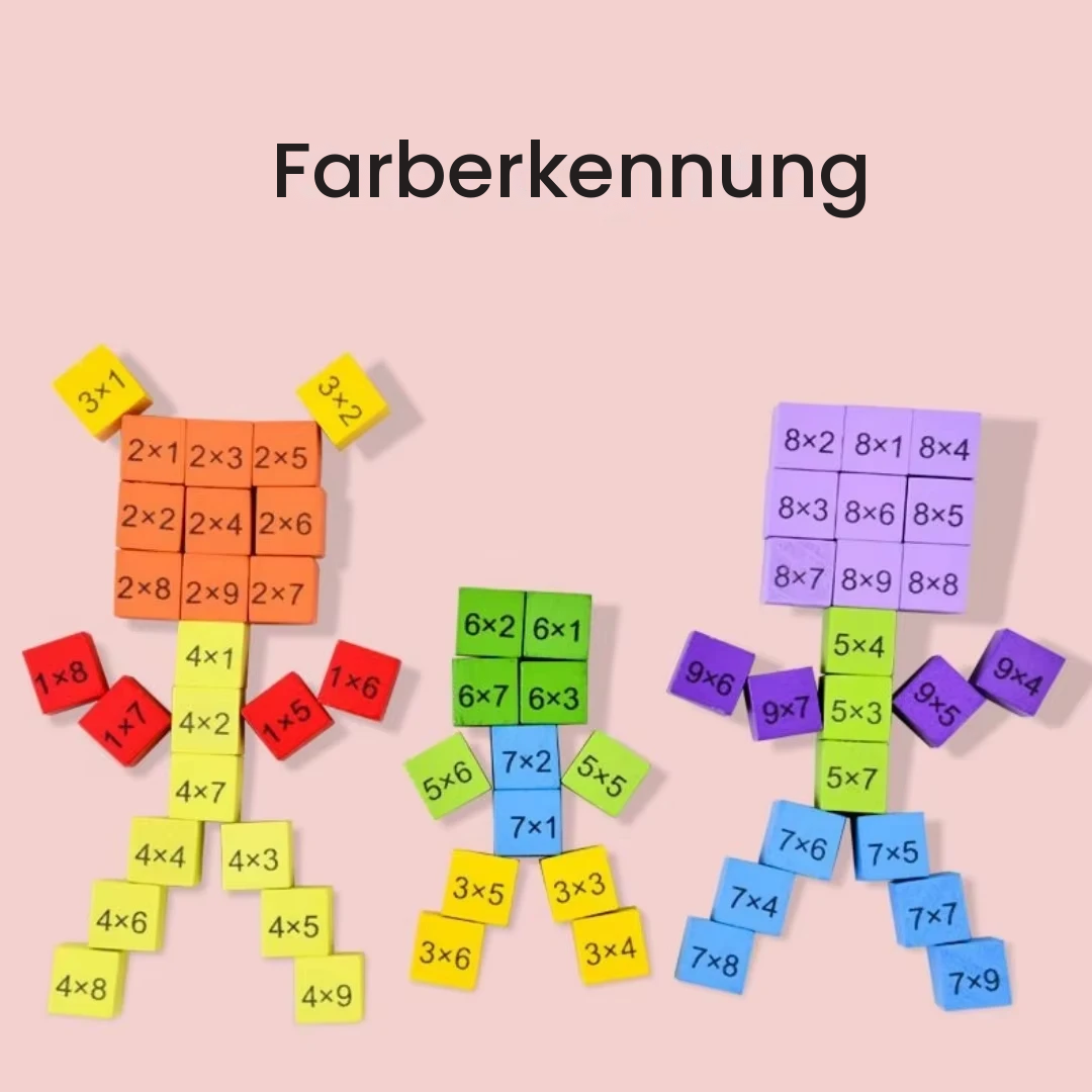 Rechenbrett mit farbigen Elementen zur Zahlenerkennung
