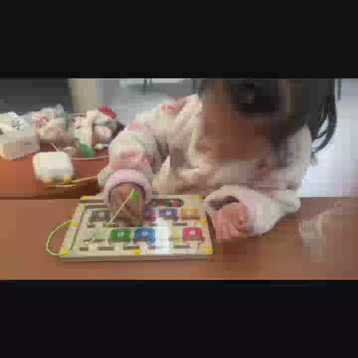 Montessori Magnetisches Farben-Labyrinth – Kugeln sortieren & Zahlen lernen