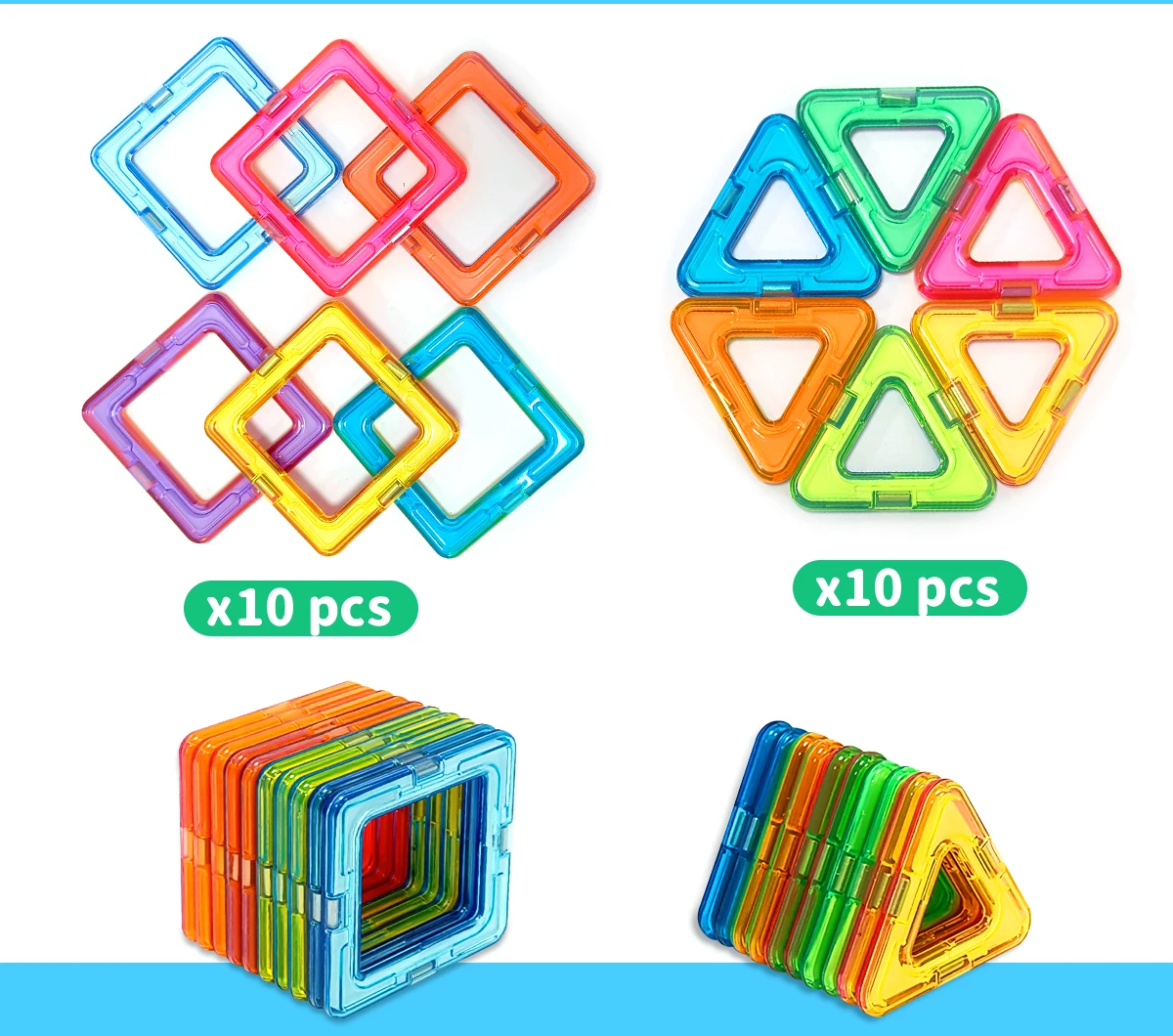Magnetische Bausteine – Großes Designer-Set