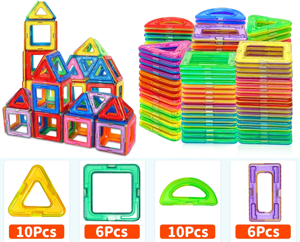 Magnetische Bausteine – Großes Designer-Set