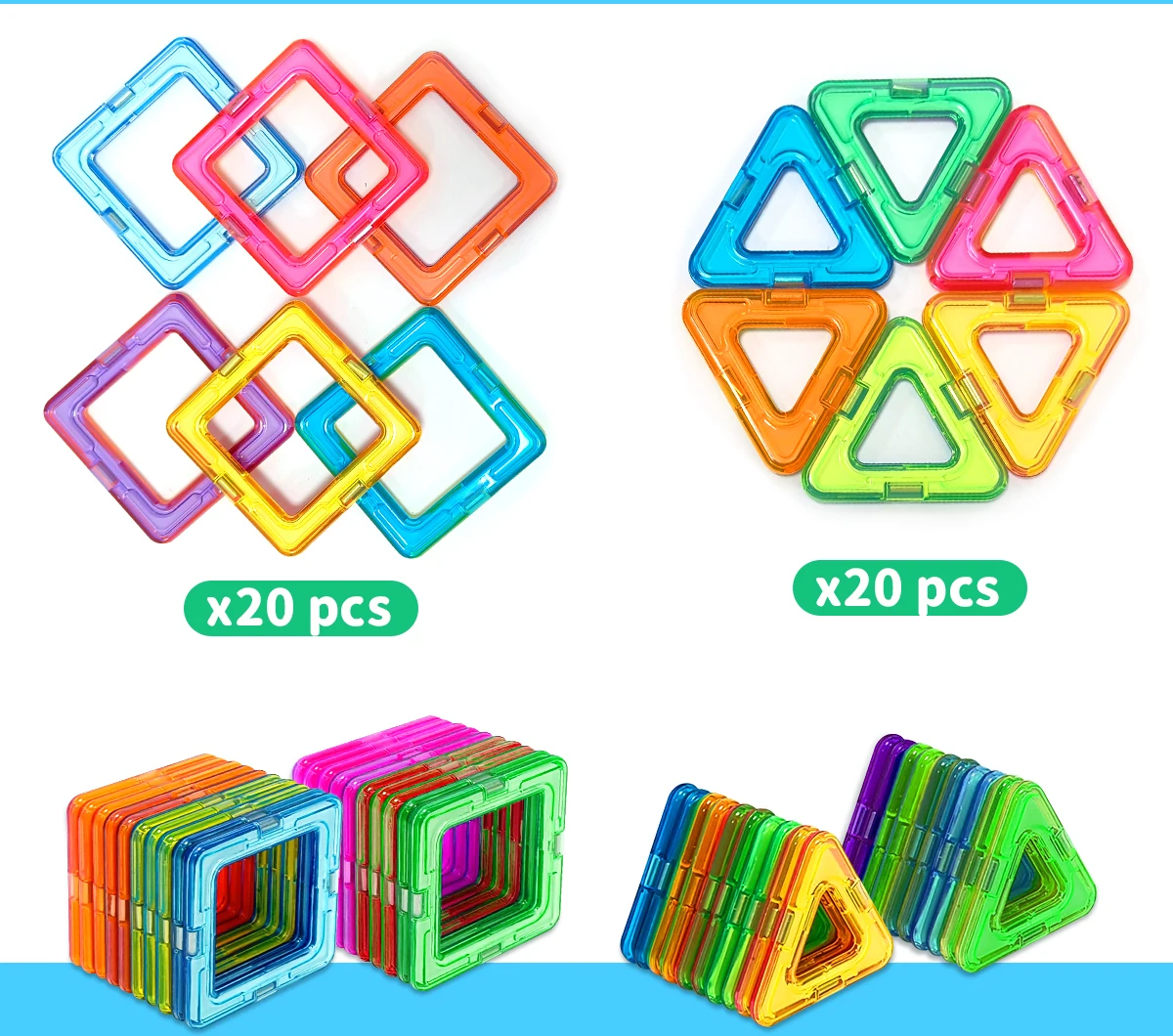 Magnetische Bausteine – Großes Designer-Set